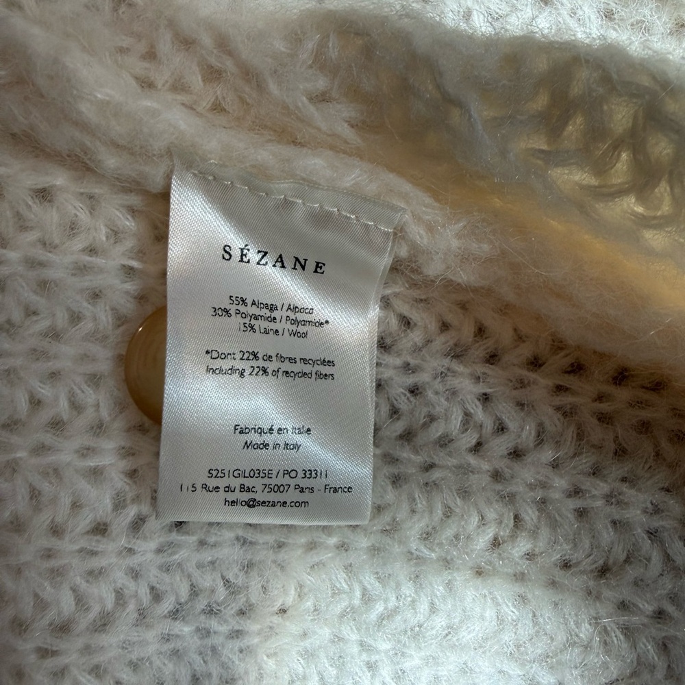 Sezane Emile Cardigan S Ecru - Picture 12 of 13